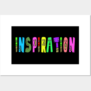 Cute Inspiration Motivational Text Illustrated Letters, Blue, Green, Pink for all people, who enjoy Creativity and are on the way to change their life. Are you Confident for Change? To inspire yourself and make an Impact. Posters and Art